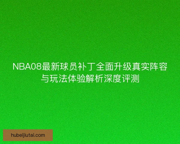 NBA08最新球员补丁全面升级真实阵容与玩法体验解析深度评测