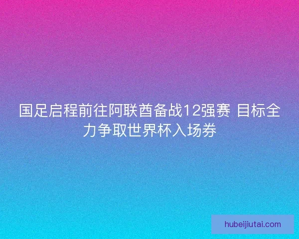 国足启程前往阿联酋备战12强赛 目标全力争取世界杯入场券 国足启程前往阿联酋备战12强赛 目标全力争取世界杯入场券
